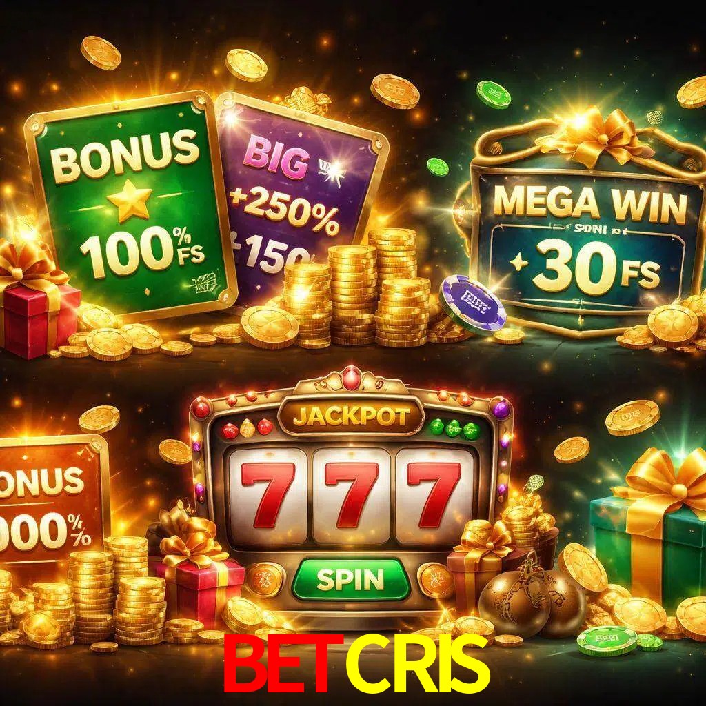 Tipos de bonos BETCRIS incluyendo recompensas de bienvenida y promociones continuas